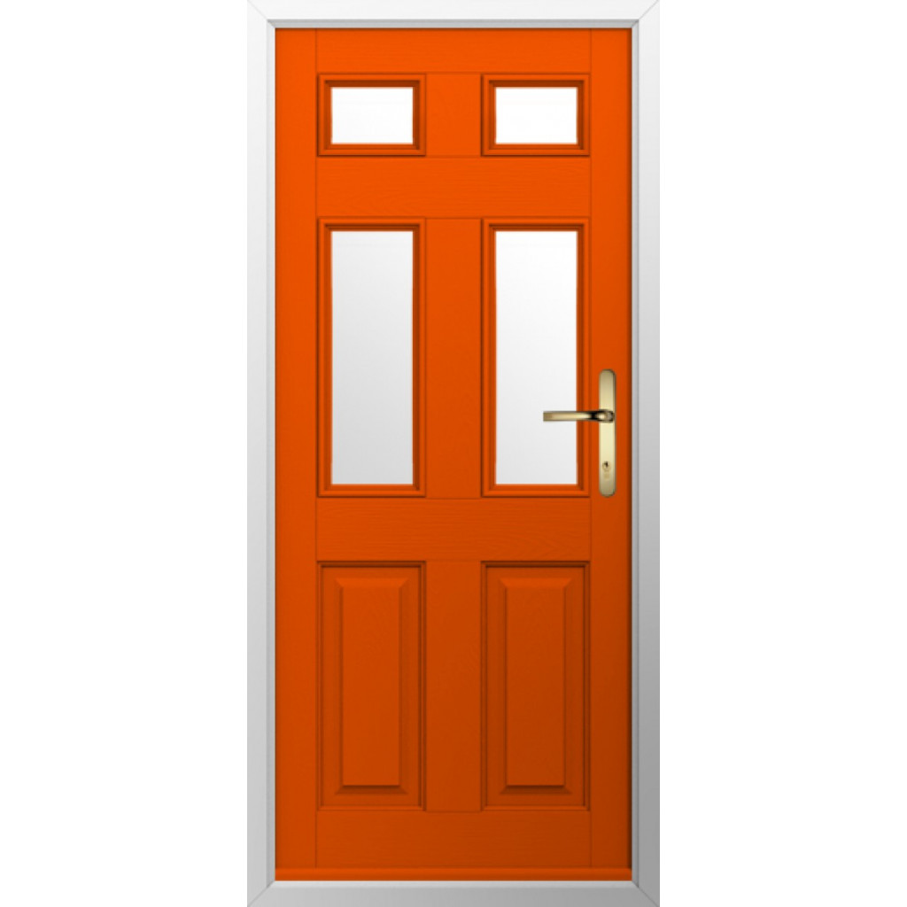 Solidor Tenby 4 Composite Traditional Door In Tangerine Image