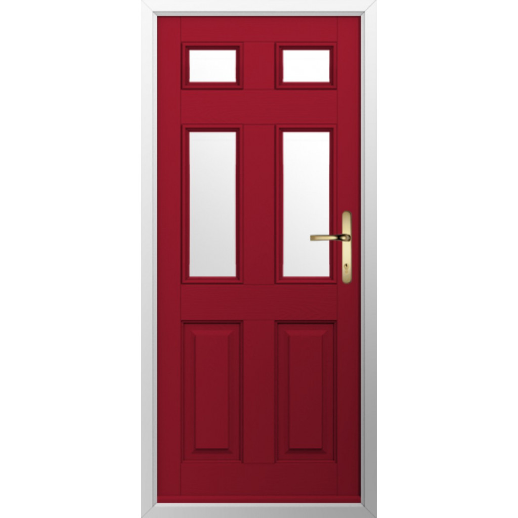 Solidor Tenby 4 Composite Traditional Door In Ruby Red Image