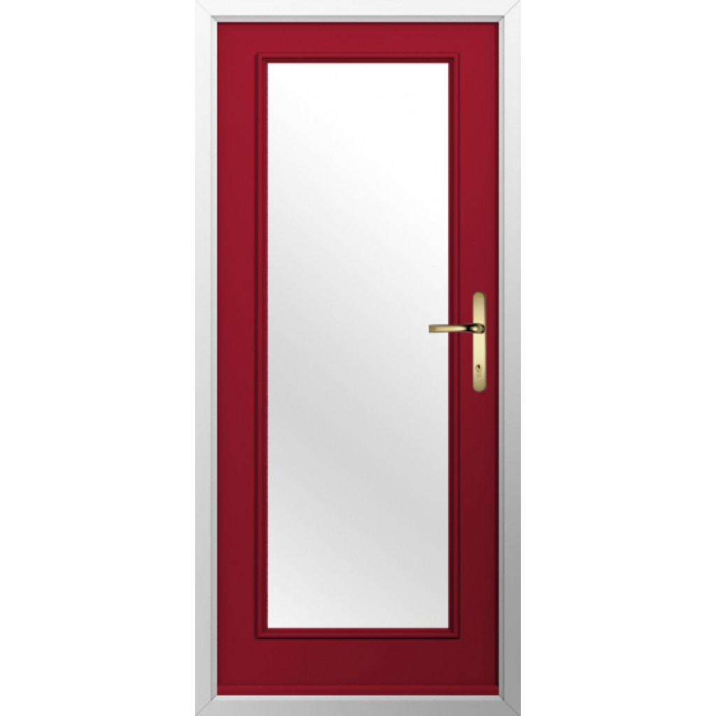Solidor Palermo Full Glazed Composite Contemporary Door In Ruby Red Image