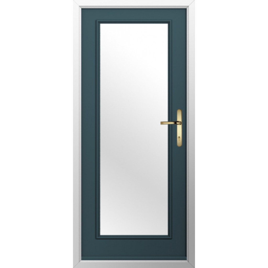 Solidor Palermo Full Glazed Composite Contemporary Door In Midnight Grey Image