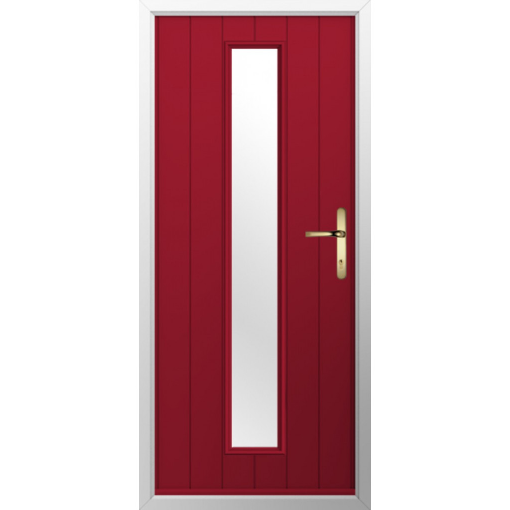 Solidor Amalfi Composite Contemporary Door In Ruby Red Image
