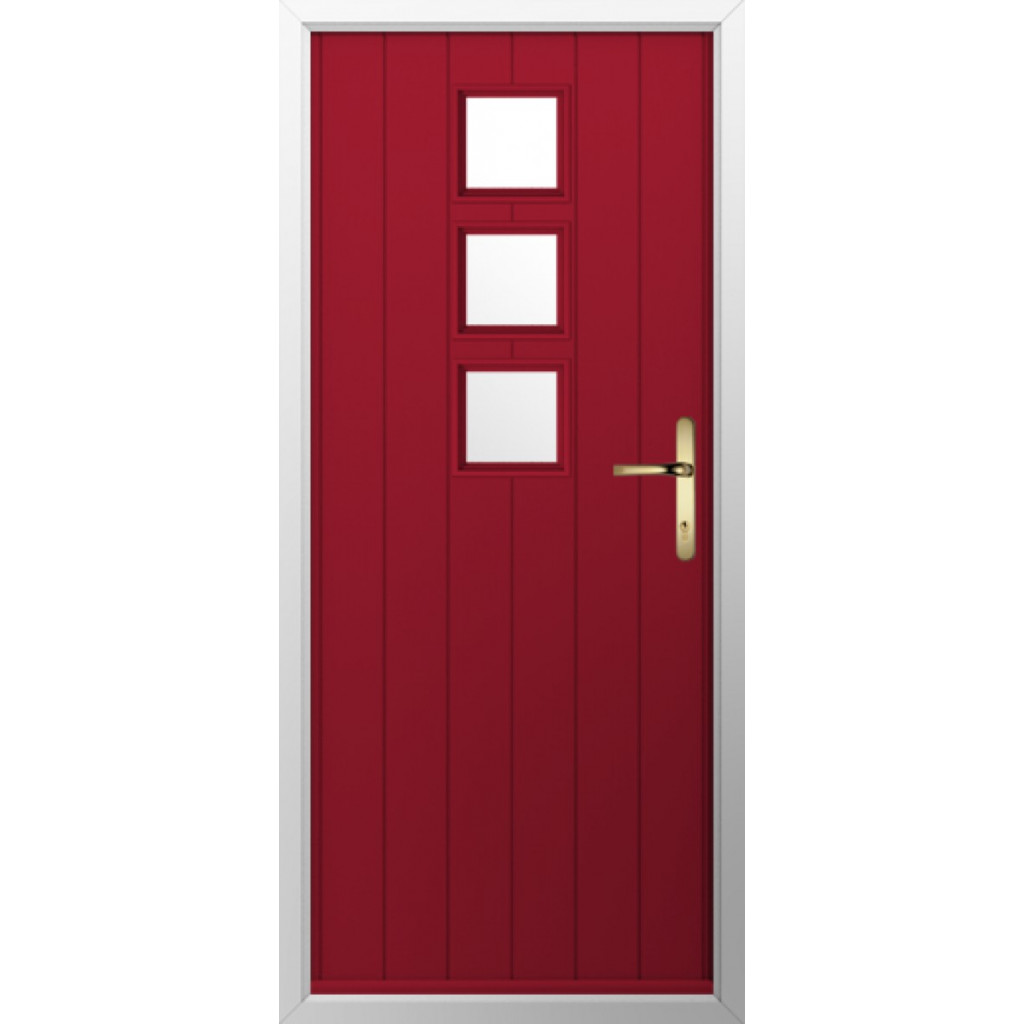 Solidor Naples Composite Contemporary Door In Ruby Red Image