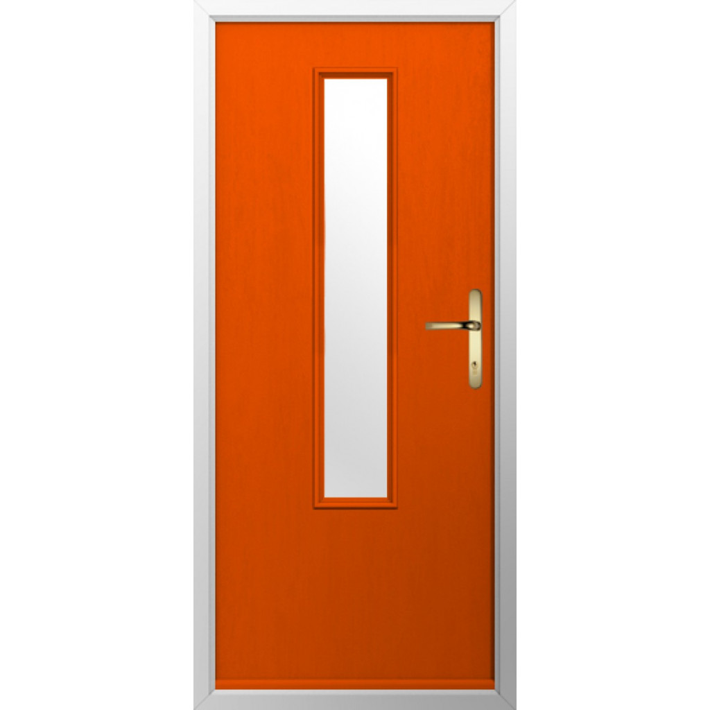 Solidor Monza Composite Contemporary Door In Tangerine Image