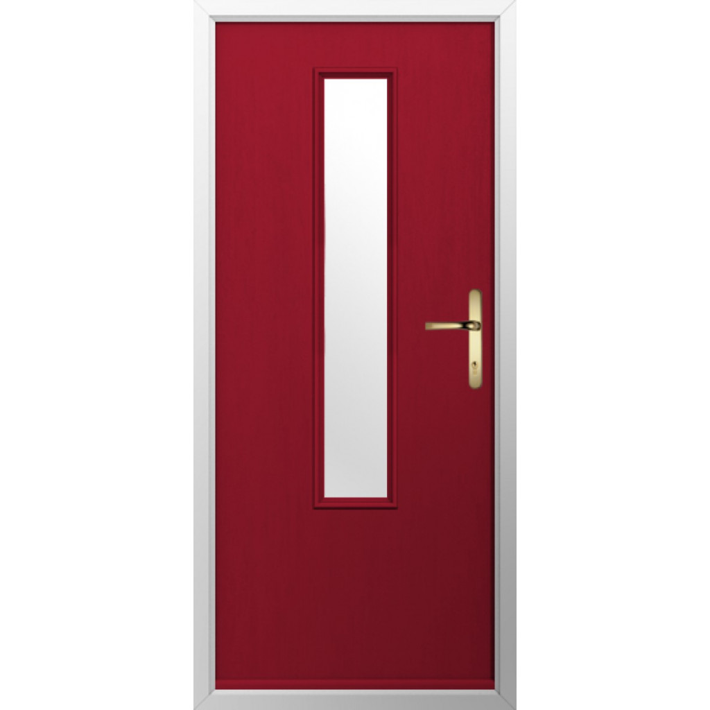 Solidor Monza Composite Contemporary Door In Ruby Red Image