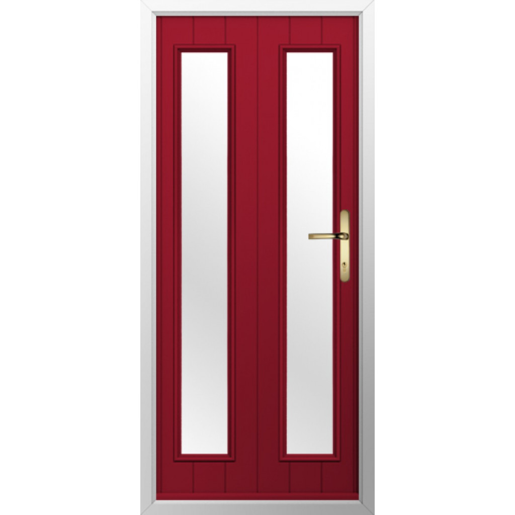 Solidor Venice Composite Contemporary Door In Ruby Red Image