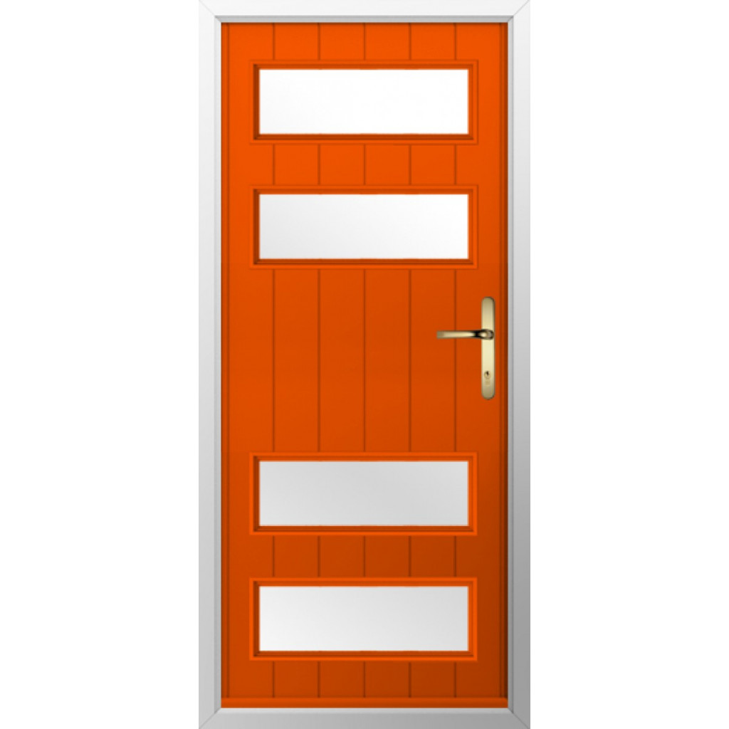 Solidor Sorrento Composite Contemporary Door In Tangerine Image
