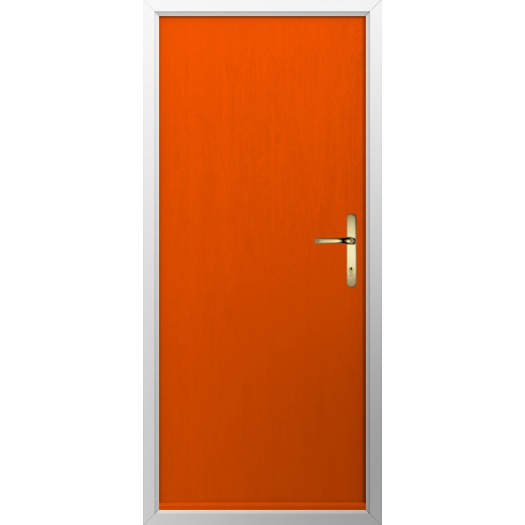 Solidor Verona Solid Composite Contemporary Door In Tangerine Image