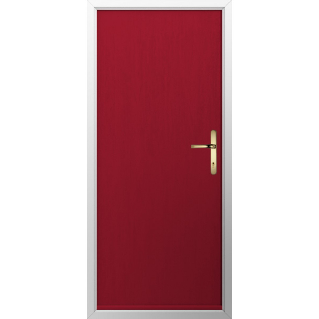 Solidor Verona Solid Composite Contemporary Door In Ruby Red Image