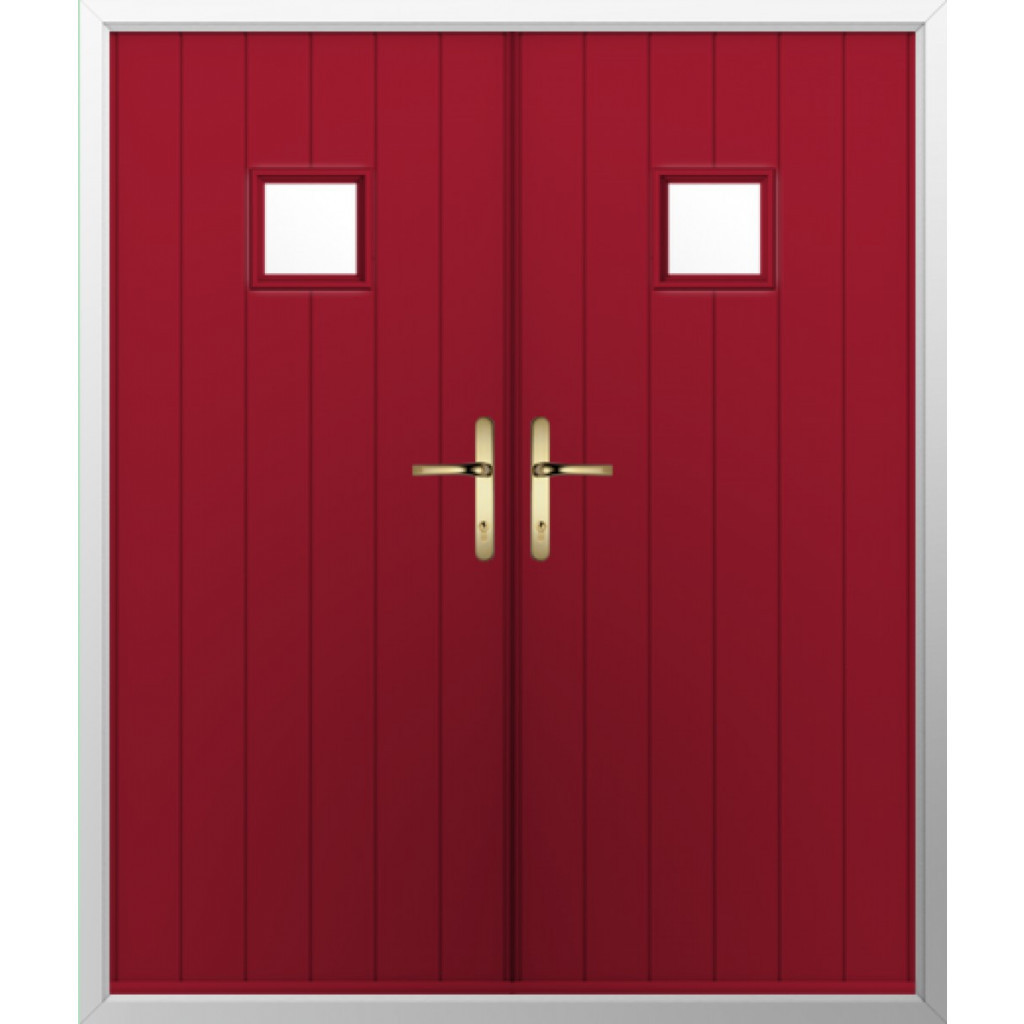Solidor Flint Square Composite French Door In Ruby Red Image