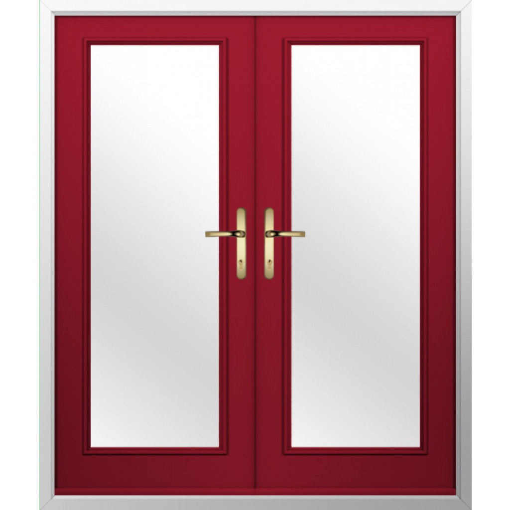 Solidor Palermo Full Glazed Composite French Door In Ruby Red Image
