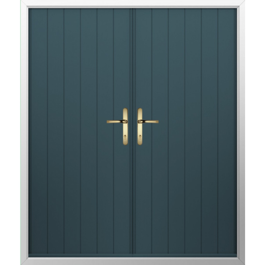 Solidor Flint Solid Composite French Door In Midnight Grey Image