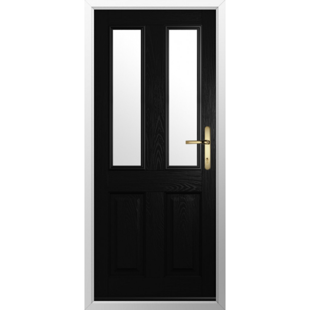 Solidor Ludlow 2 Composite Traditional Door In Black Image