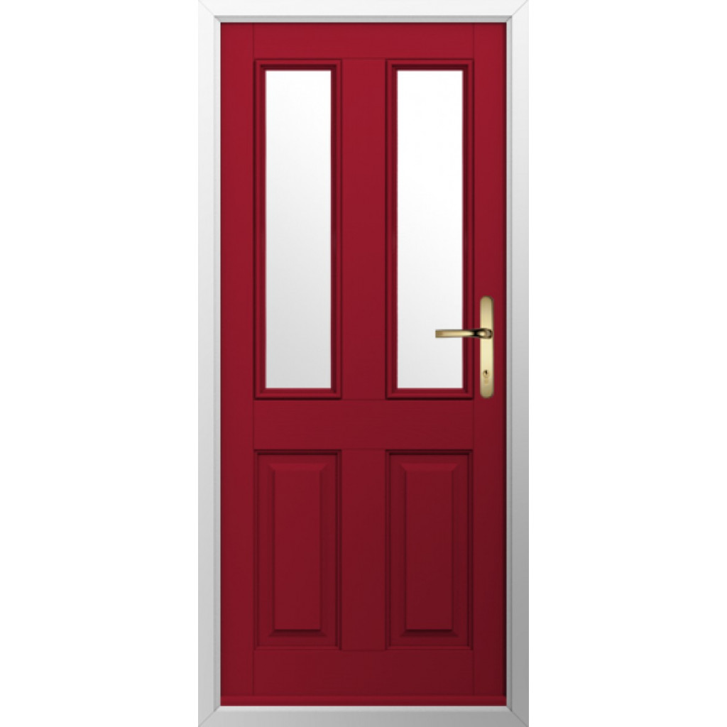 Solidor Ludlow 2 Composite Traditional Door In Ruby Red Image
