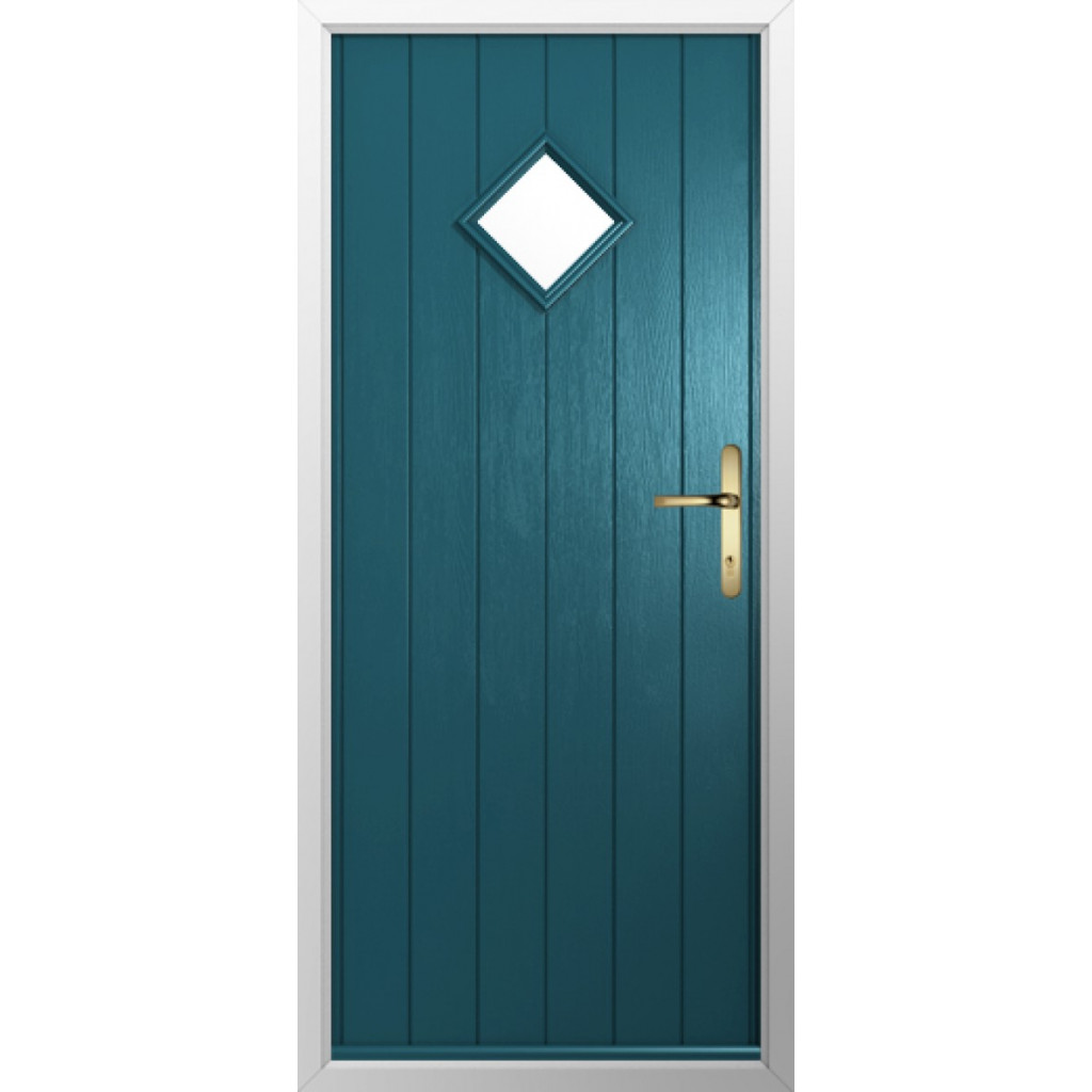 Solidor Flint 1 Composite Traditional Door In Peacock Blue Image