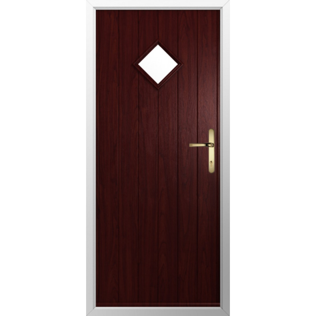 Solidor Flint 1 Composite Traditional Door In Rosewood Image