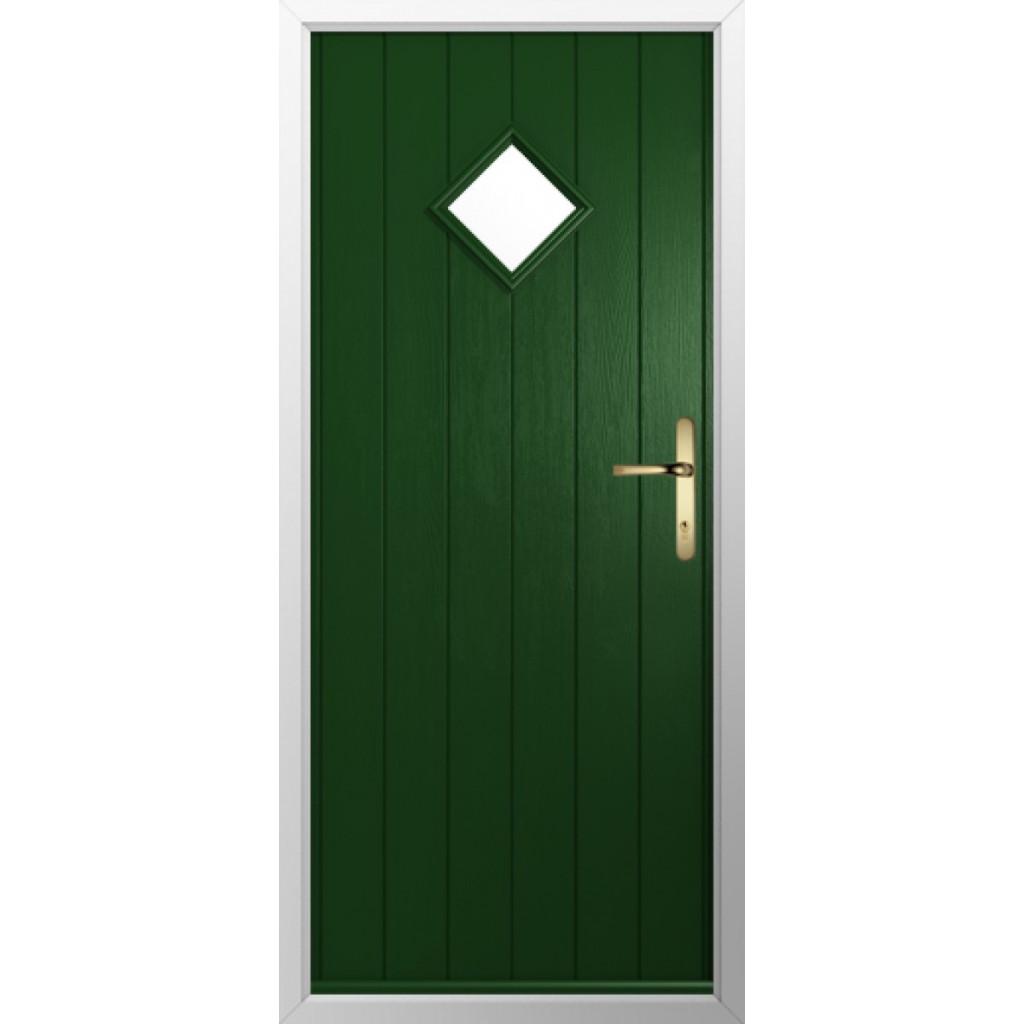 Solidor Flint 1 Composite Traditional Door In Green Image