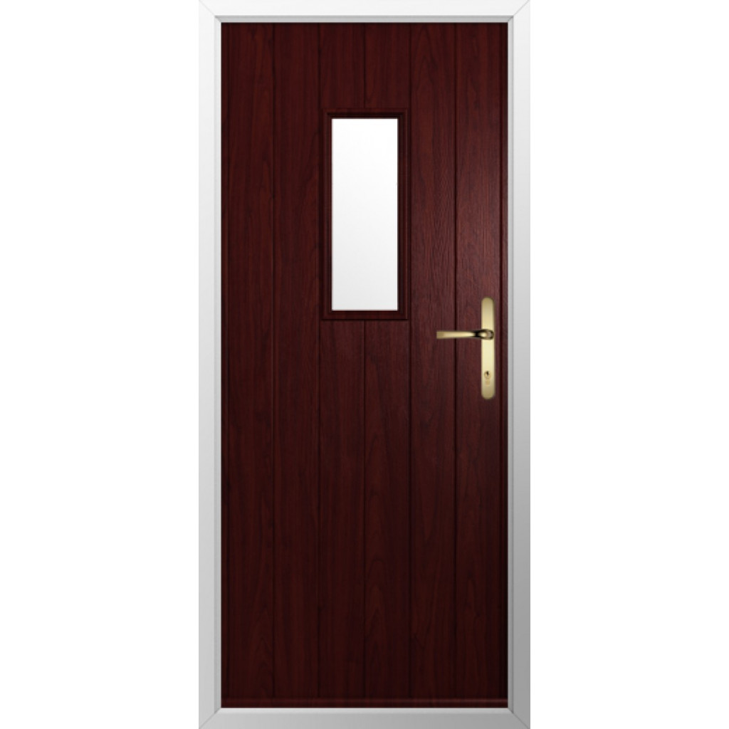 Solidor Flint 2 Composite Traditional Door In Rosewood Image