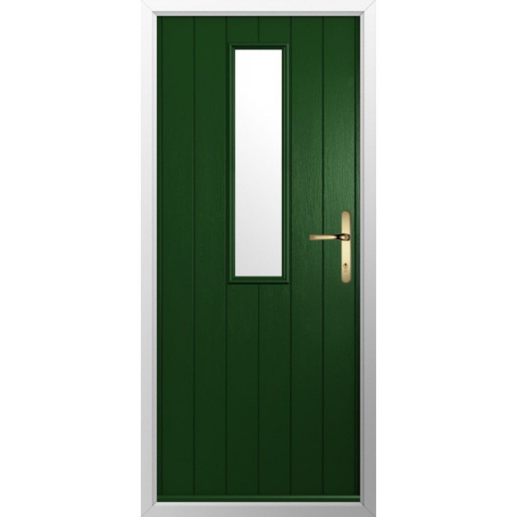 Solidor Flint 4 Composite Traditional Door In Green Image