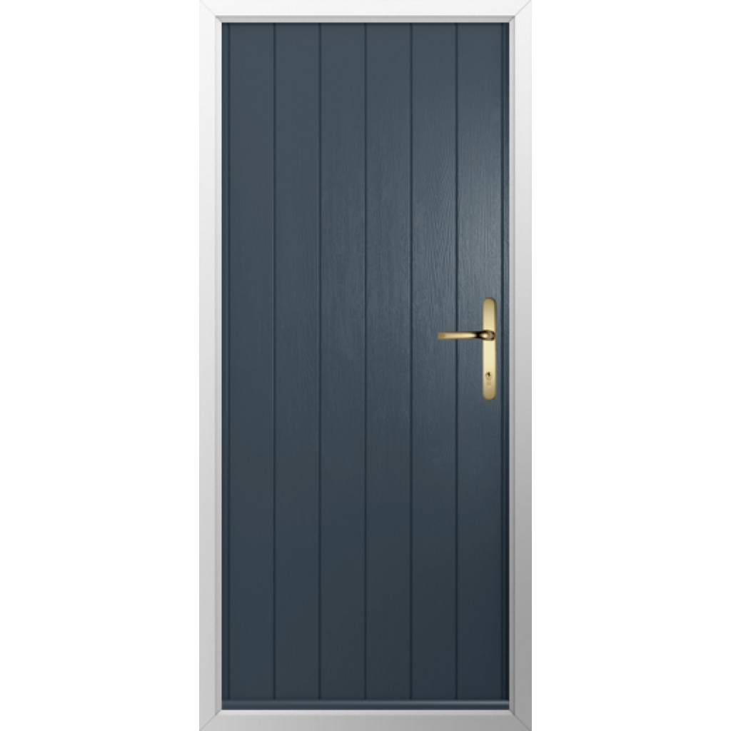 Solidor Flint Solid Composite Traditional Door In Anthracite Grey Image