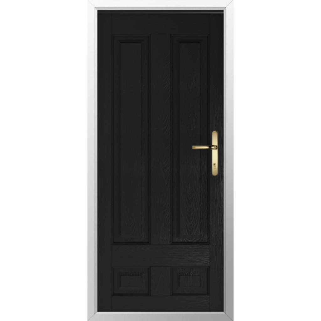 Solidor Edinburgh Solid Composite Traditional Door In Black Image