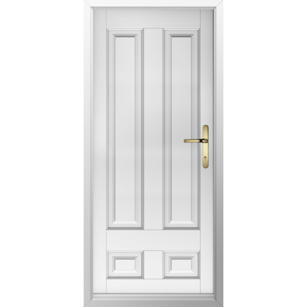 Solidor Edinburgh Solid Composite Traditional Door In White Image