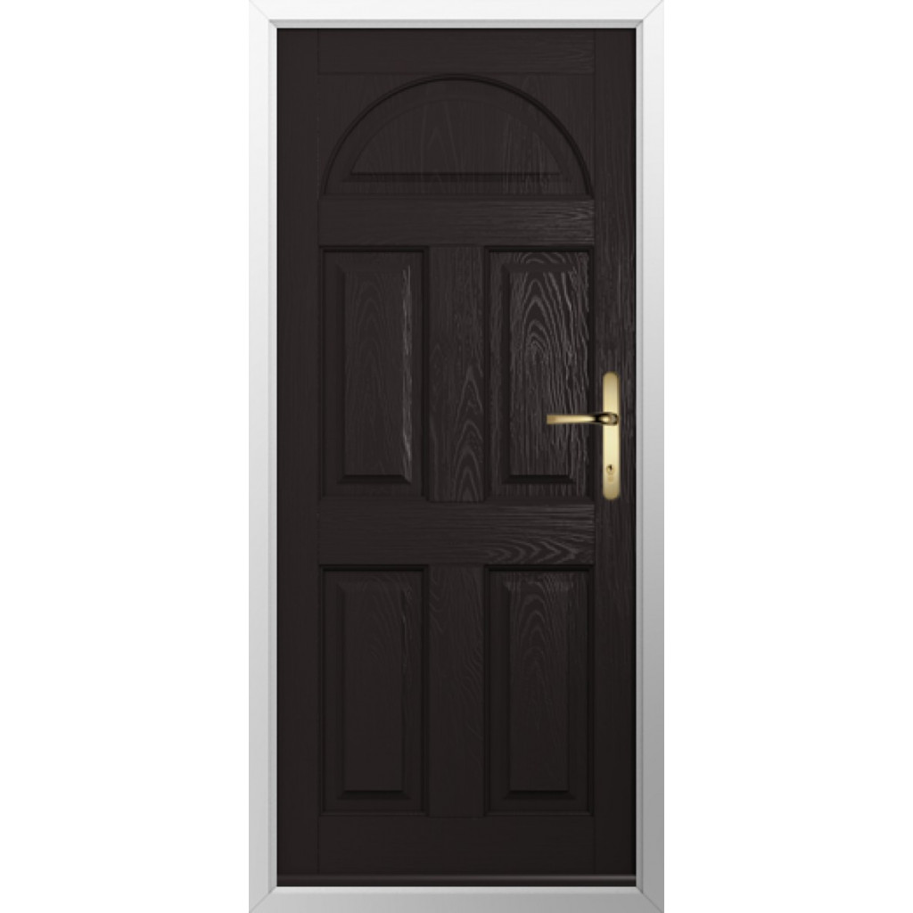 Solidor Conway Solid Composite Traditional Door In Schwarz Braun Image