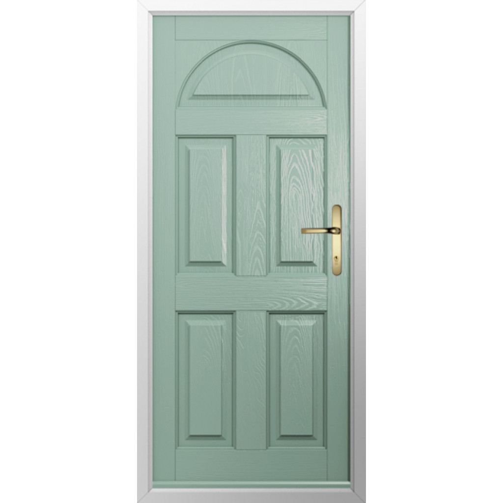 Solidor Conway Solid Composite Traditional Door In Chartwell Green Image