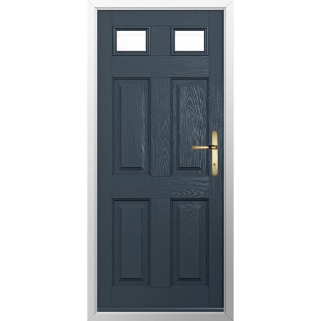 Solidor Tenby 2 Composite Traditional Door In Anthracite Grey Image