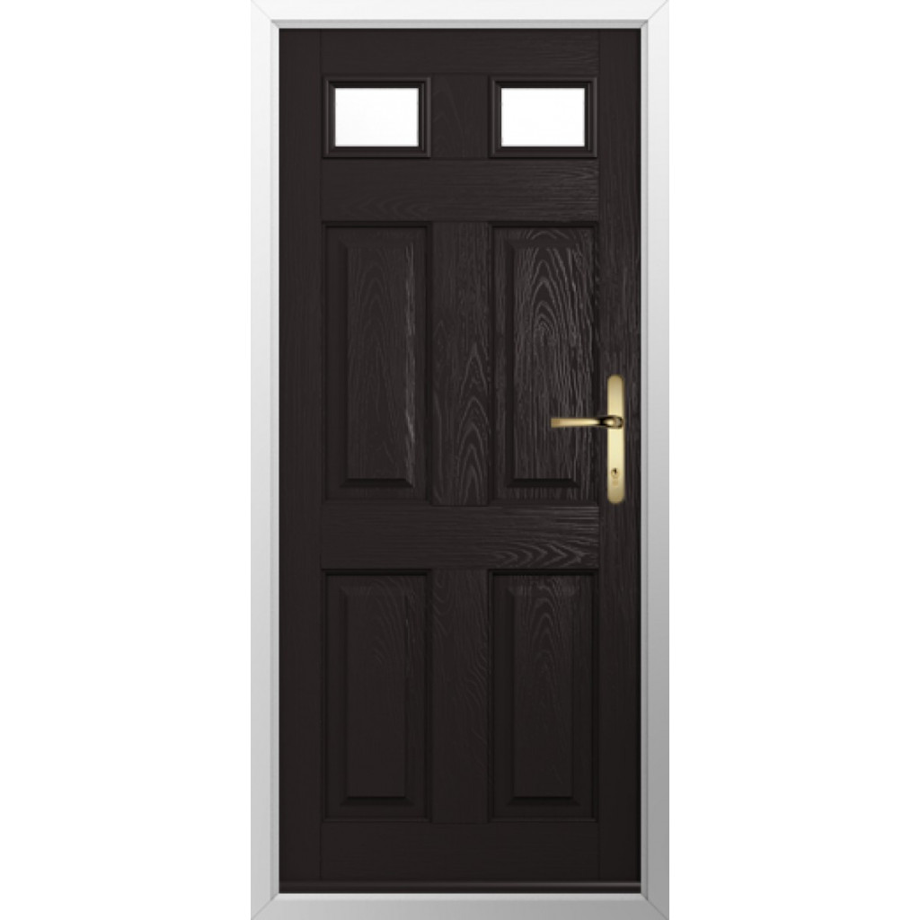Solidor Tenby 2 Composite Traditional Door In Schwarz Braun Image