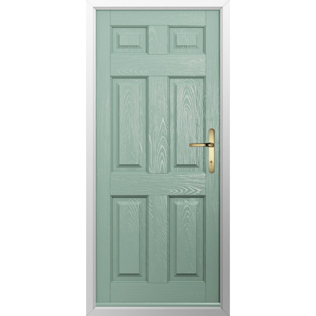 Solidor Tenby Solid Composite Traditional Door In Chartwell Green Image