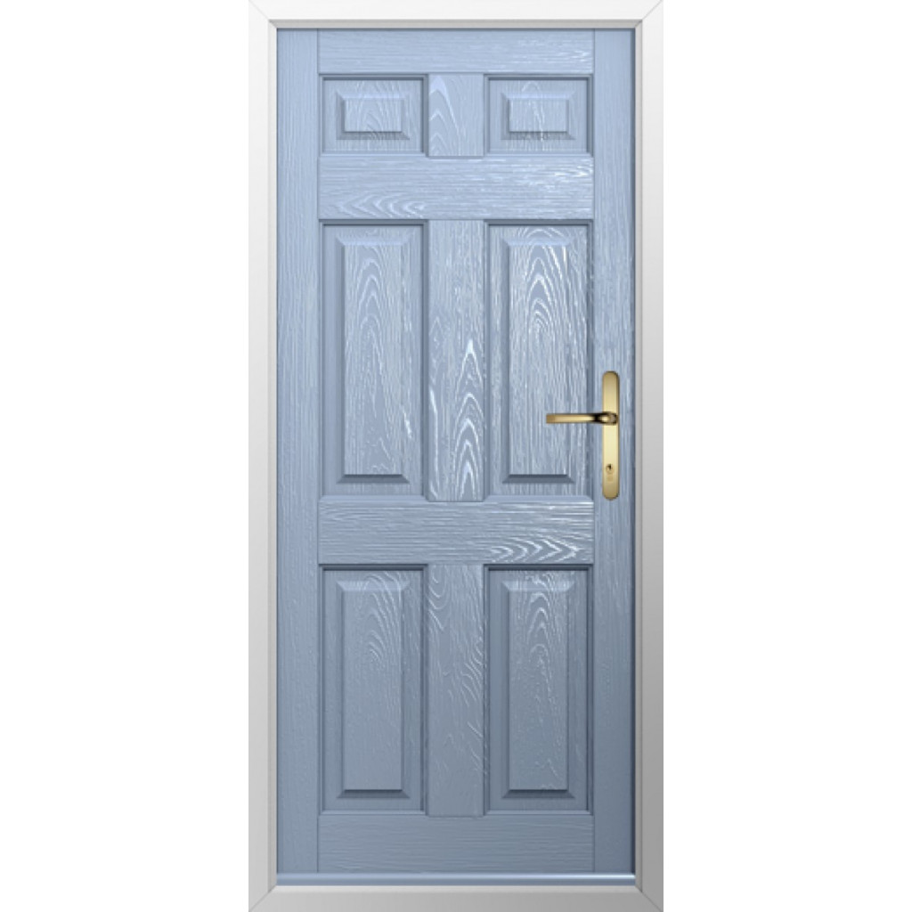 Solidor Tenby Solid Composite Traditional Door In Duck Egg Blue Image