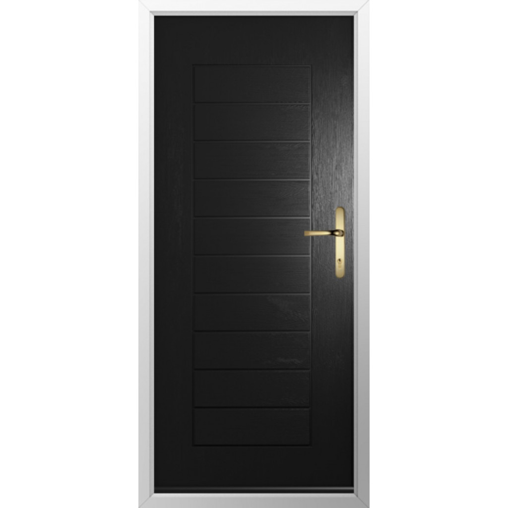 Solidor Palermo Solid Composite Contemporary Door In Black Image