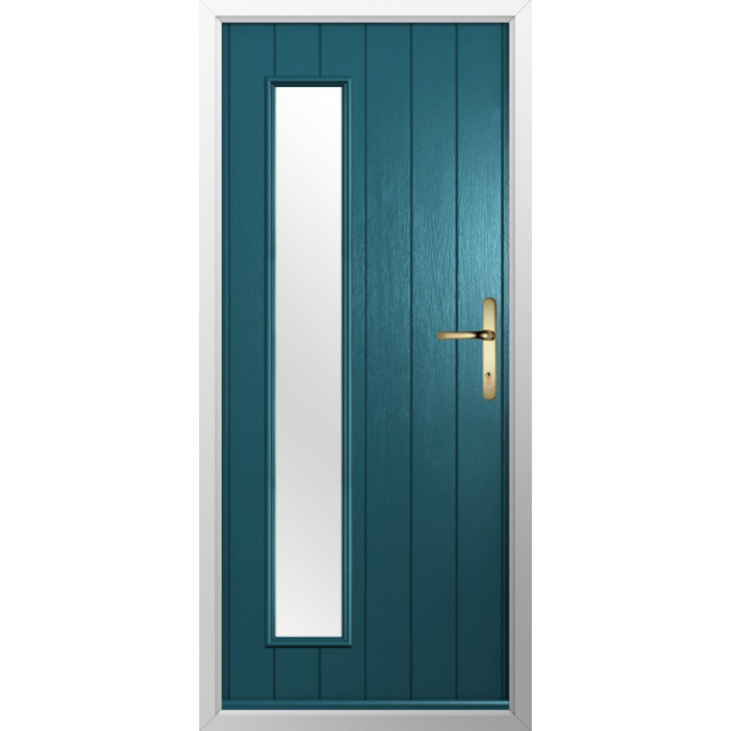 Solidor Brescia Composite Contemporary Door In Peacock Blue Image