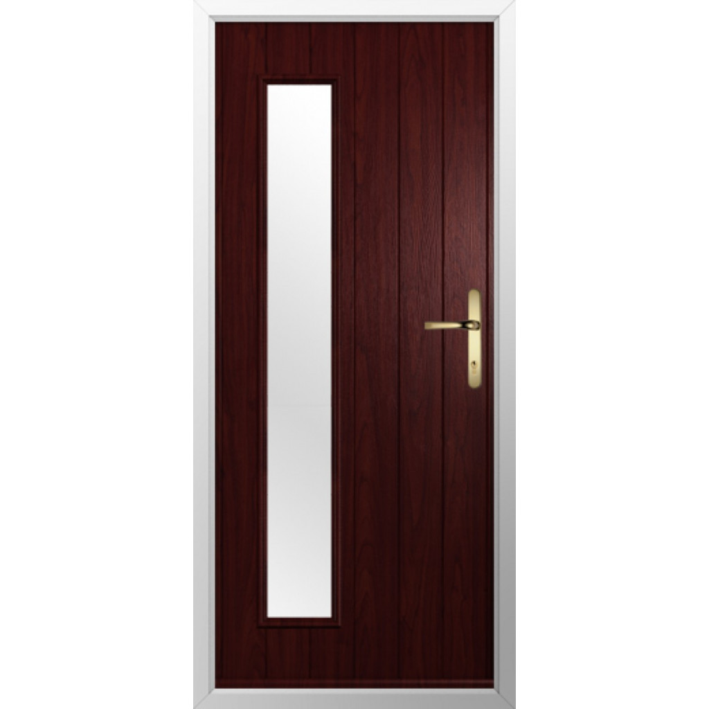 Solidor Brescia Composite Contemporary Door In Rosewood Image