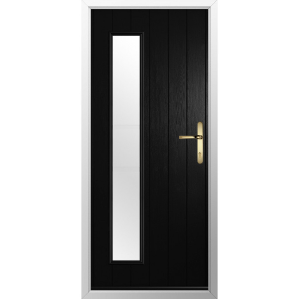 Solidor Brescia Composite Contemporary Door In Black Image