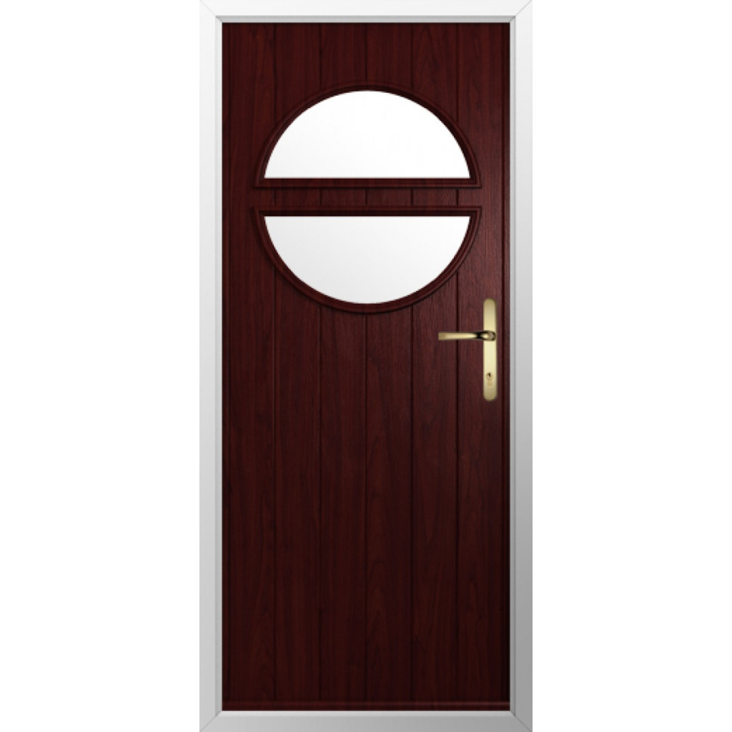 Solidor Pisa Composite Contemporary Door In Rosewood Image