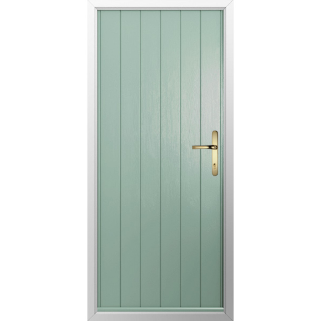 Solidor Ancona Solid Composite Contemporary Door In Chartwell Green Image