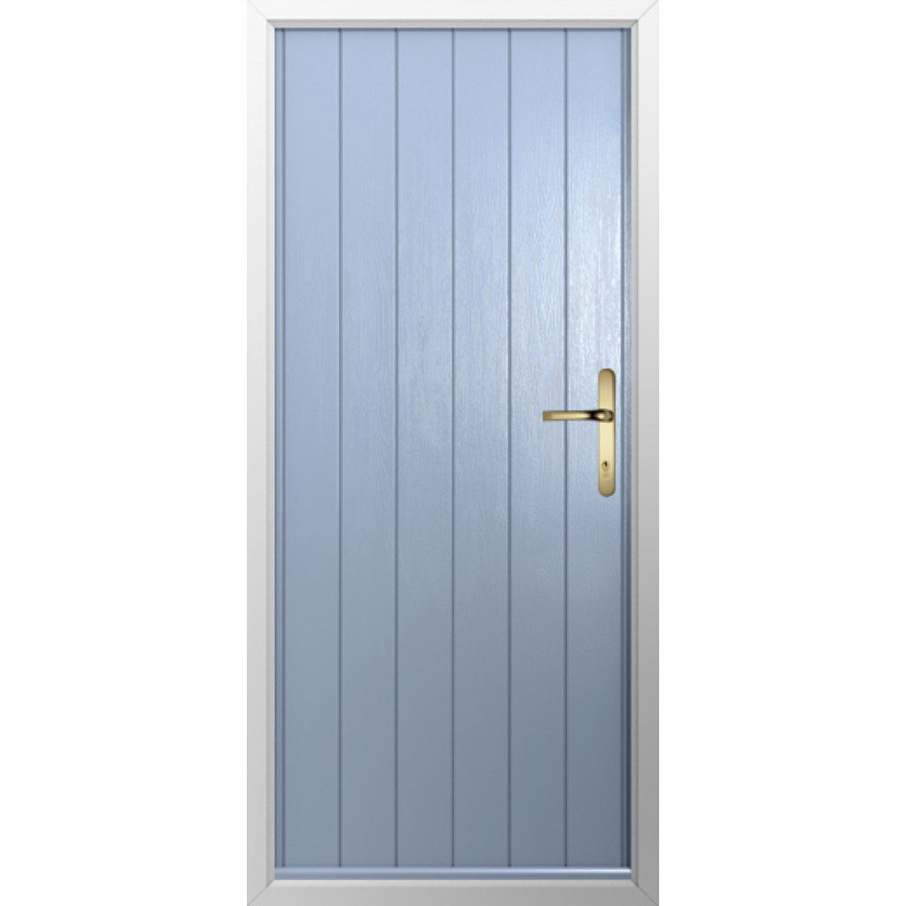Solidor Ancona Solid Composite Contemporary Door In Duck Egg Blue Image
