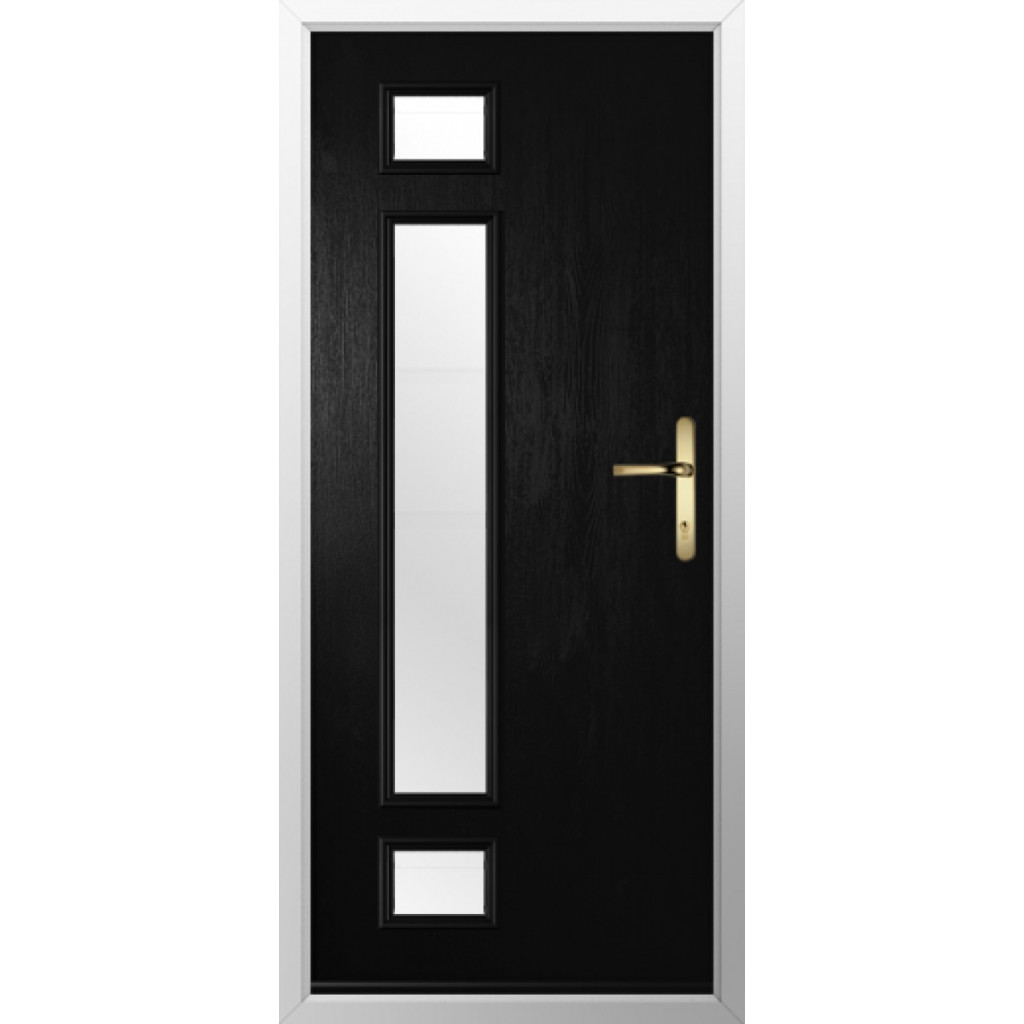 Solidor Rimini Composite Contemporary Door In Black Image