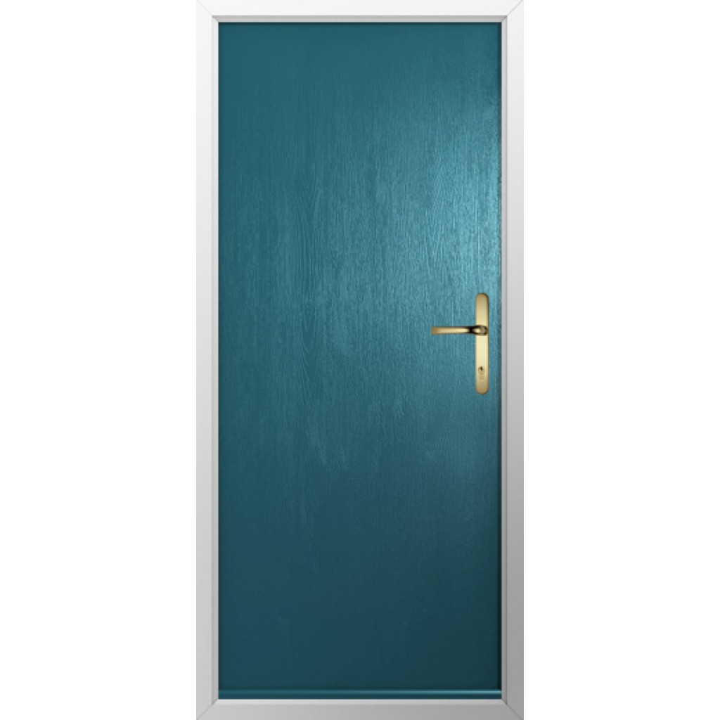 Solidor Verona Solid Composite Contemporary Door In Peacock Blue Image