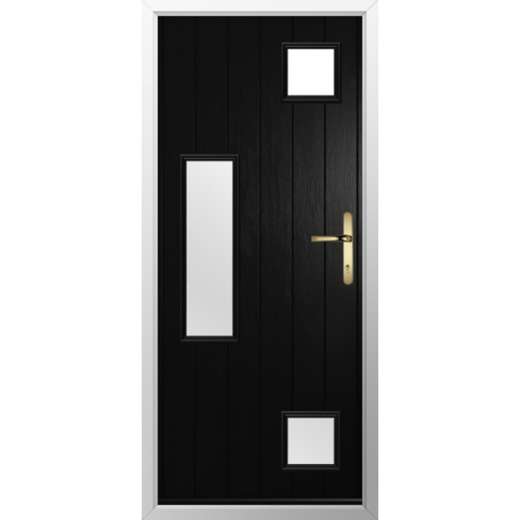 Solidor Messina Composite Contemporary Door In Black Image