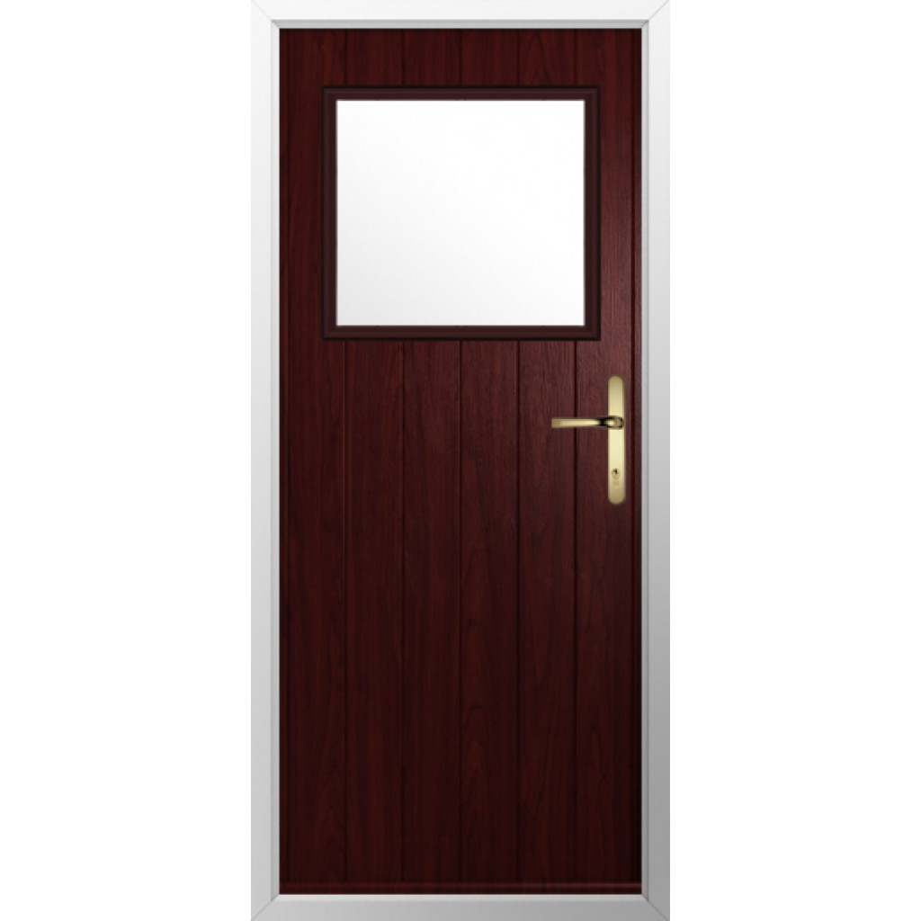Solidor Trieste Composite Contemporary Door In Rosewood Image
