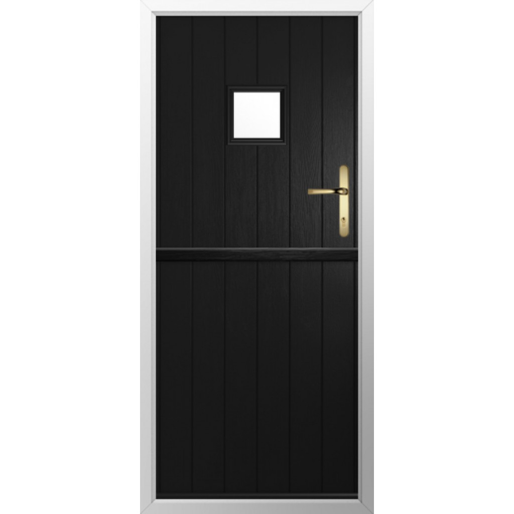 Solidor Flint Square Composite Stable Door In Black Image