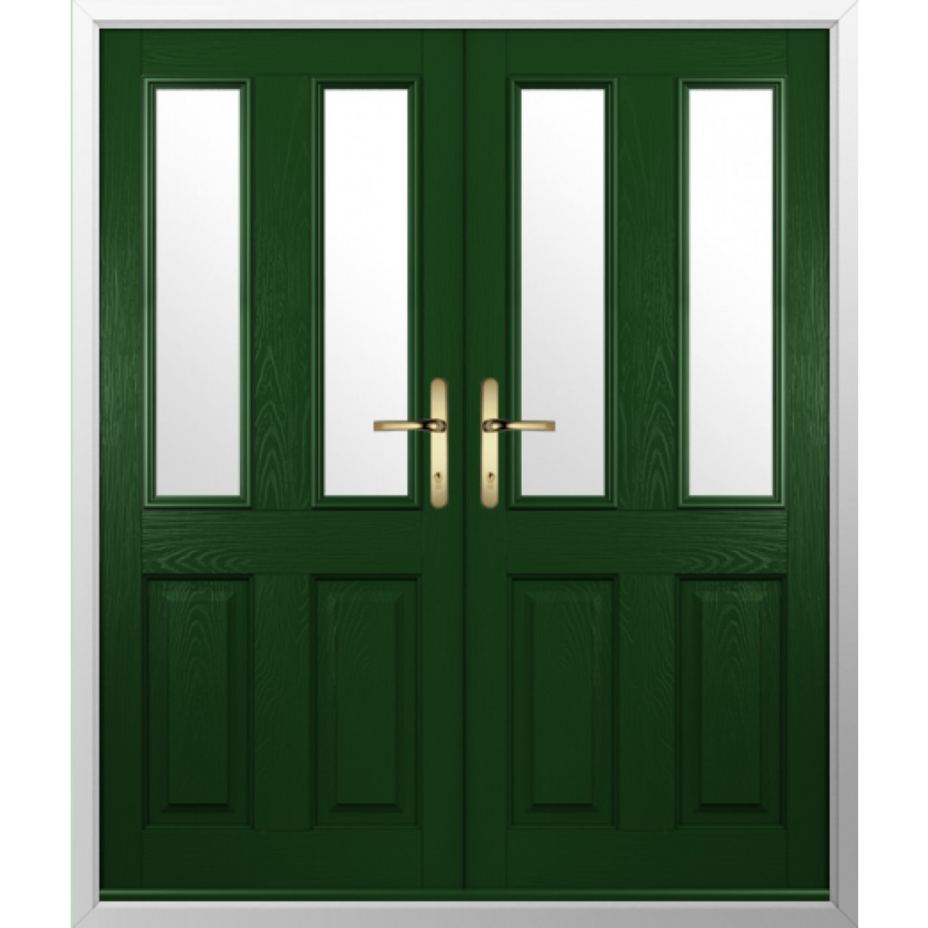 Solidor Ludlow 2 Composite French Door In Green Image