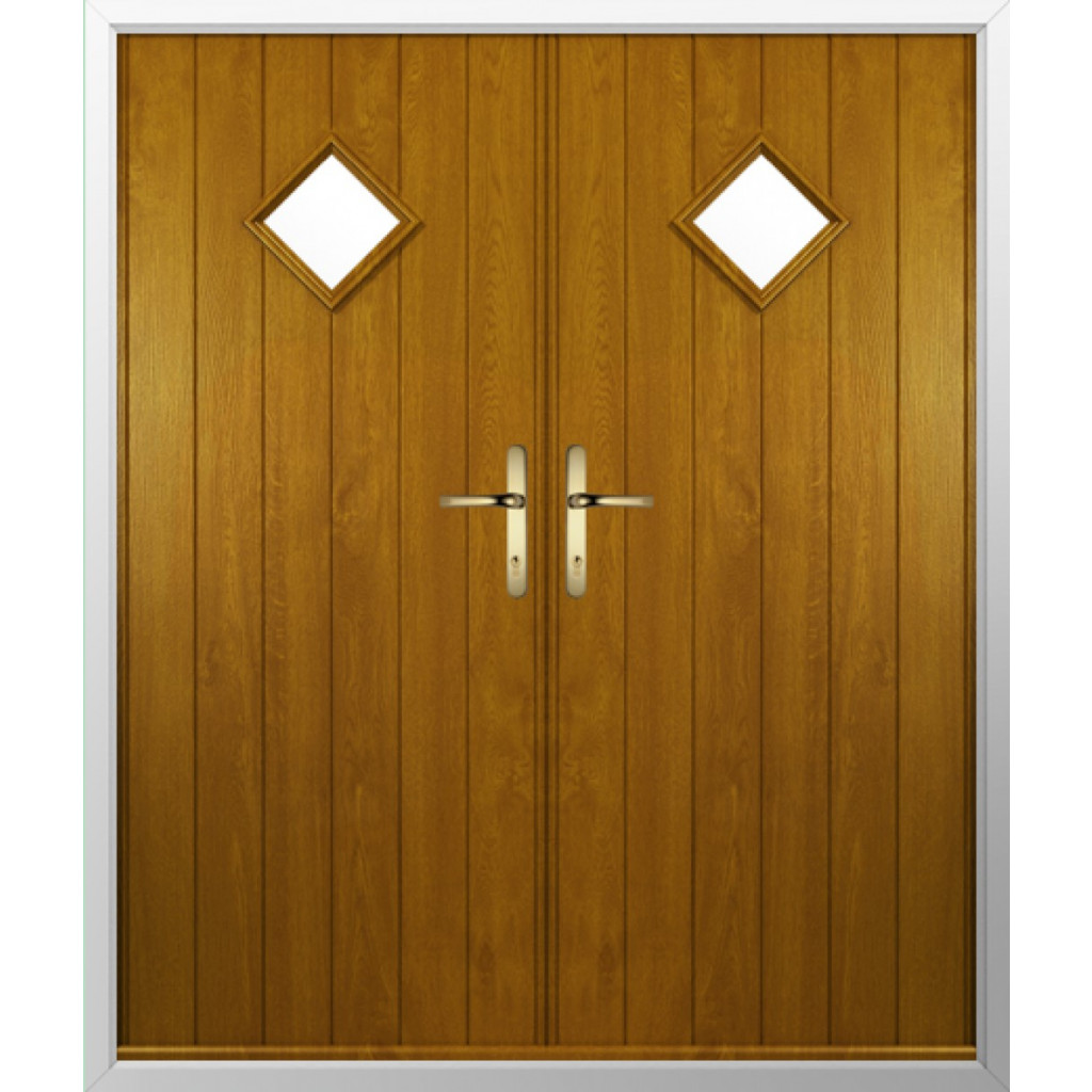 Solidor Flint 1 Composite French Door In Oak Image