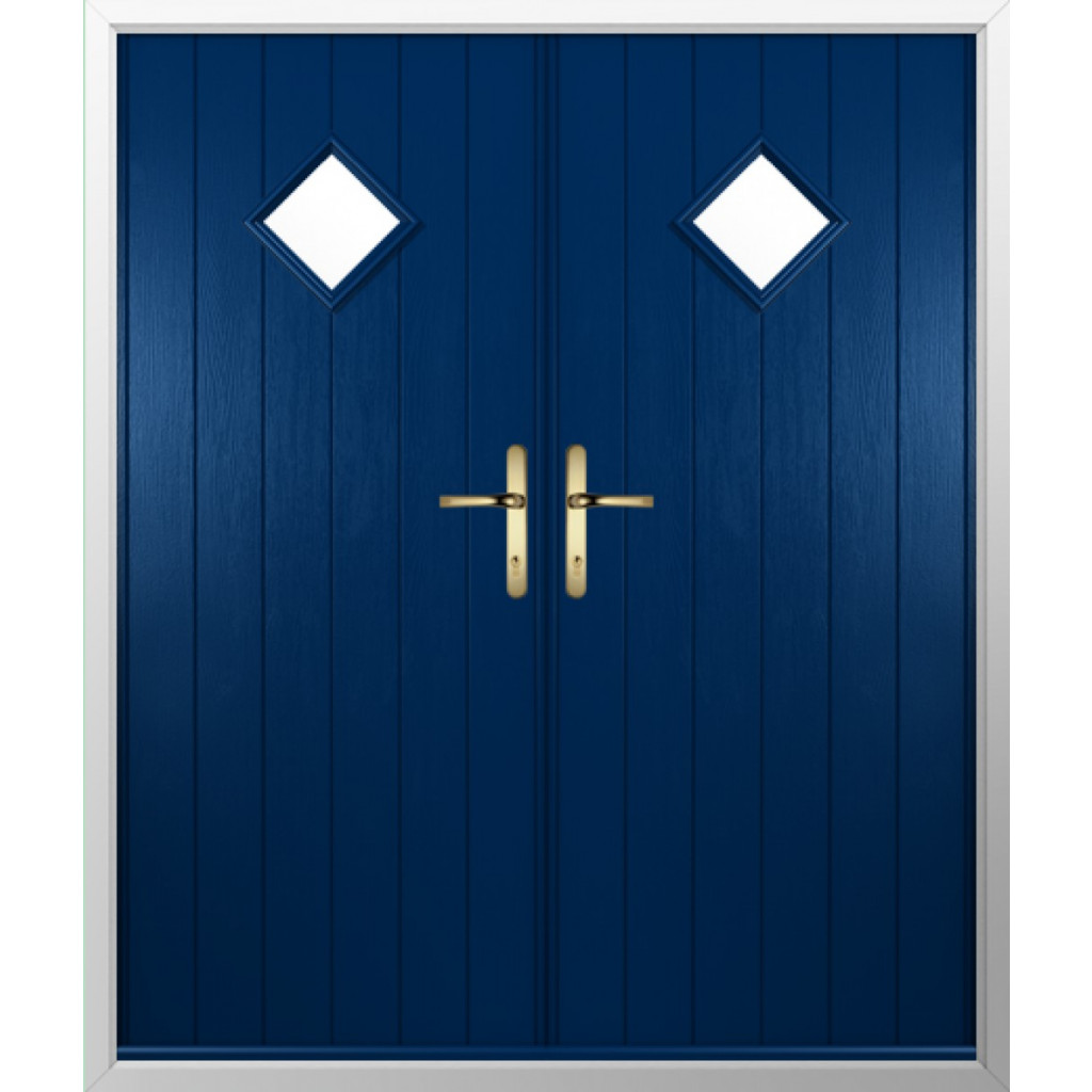 Solidor Flint 1 Composite French Door In Blue Image