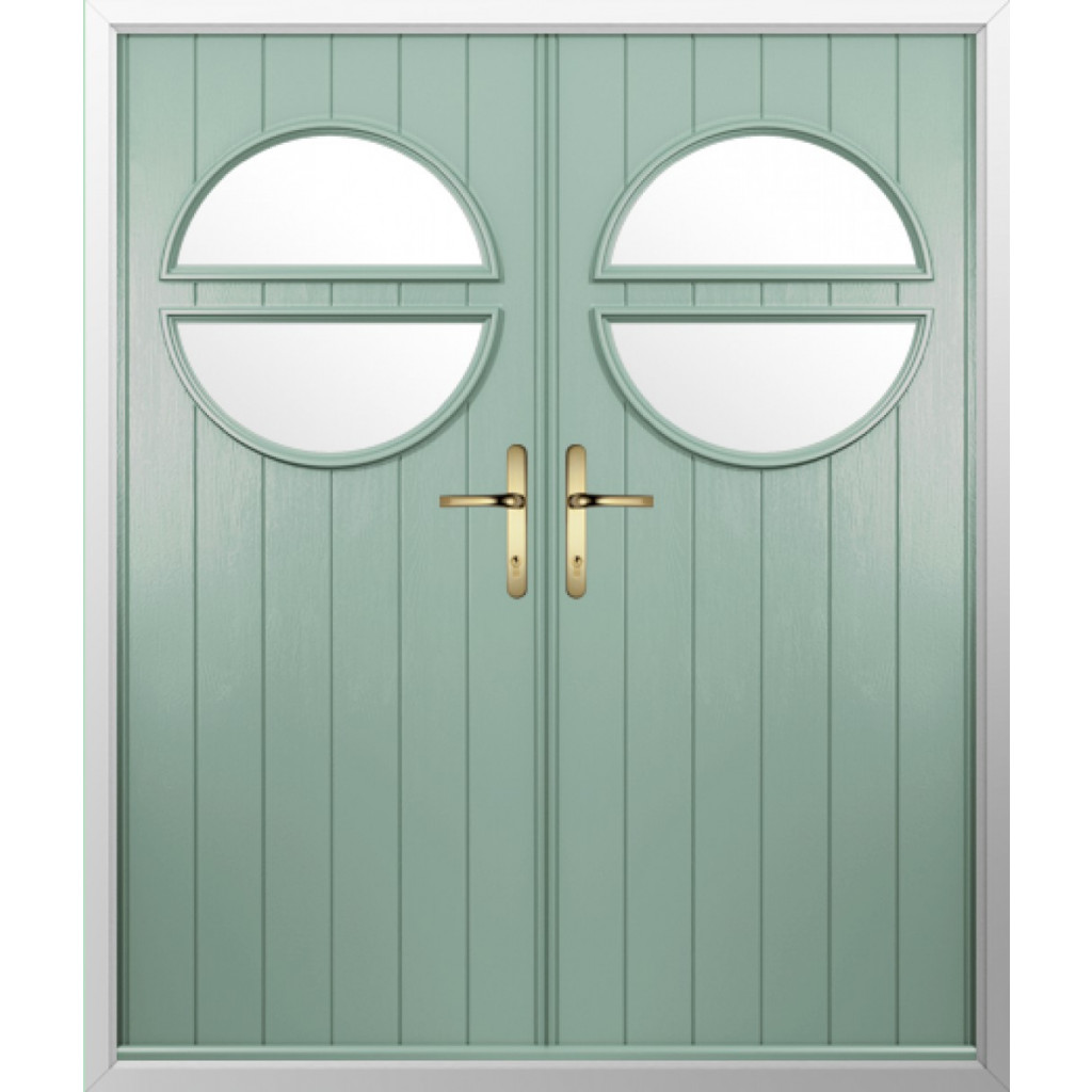 Solidor Pisa Composite French Door In Chartwell Green Image