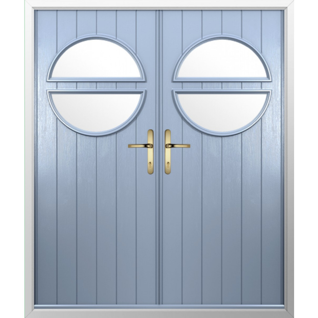 Solidor Pisa Composite French Door In Duck Egg Blue Image