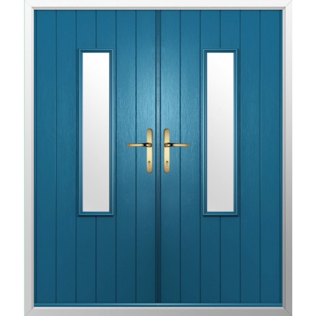 Solidor Flint 5 Composite French Door In Peacock Blue Image