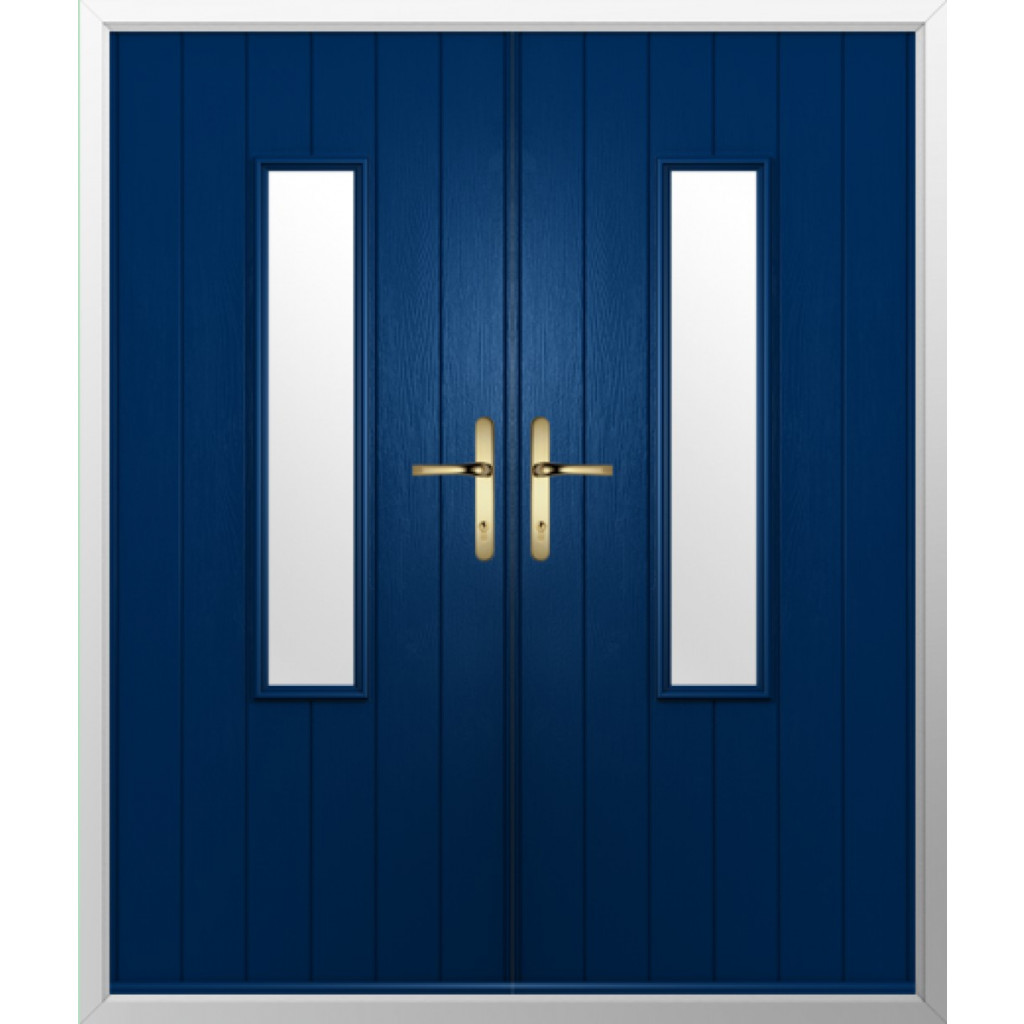 Solidor Flint 5 Composite French Door In Blue Image